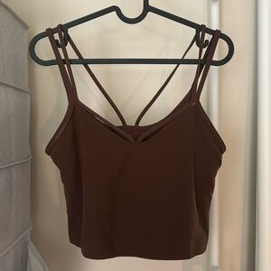 Lululemon size 8 espresso align strappy ribbed tank top